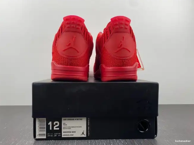Reps LUCY Jordan 4 AQ3559-600 Flyknit Red Retro 0426
